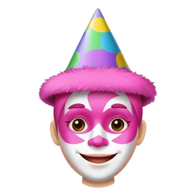 Party face pink sticker