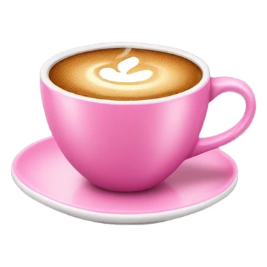 pink cup of coffee sticker