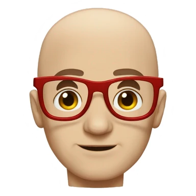 Bald Superman with glasses sticker