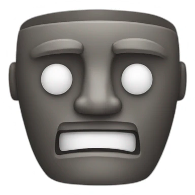 moai emoji shush sticker