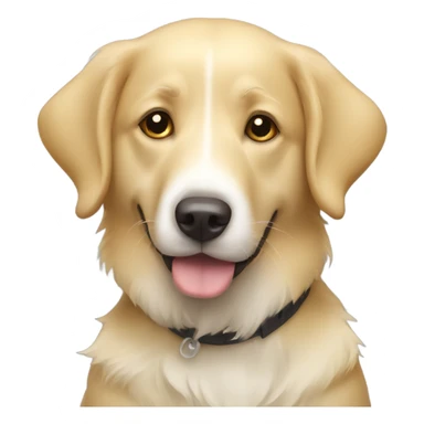 A yellow Labrador hugging a border collie  sticker