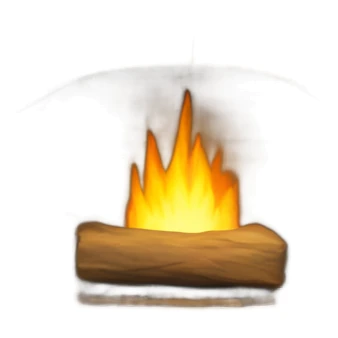 tan stone fireplace  sticker