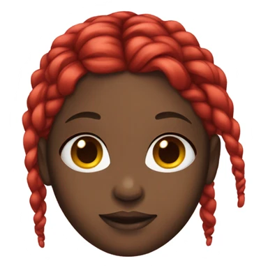 Black girl with red braids  sticker