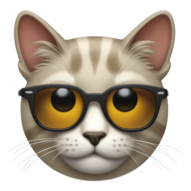 A cat with sunglasses sticker