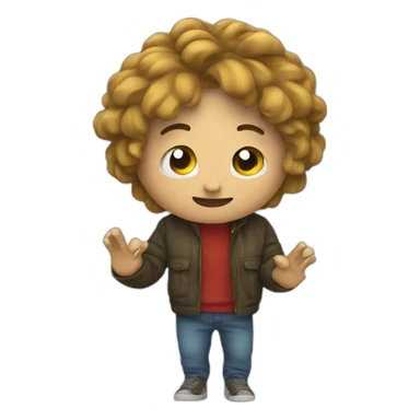 une personne qui dab sticker