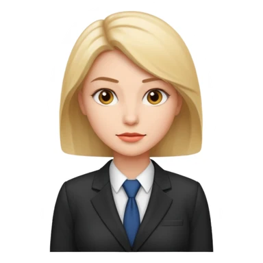 business woman realistic sticker