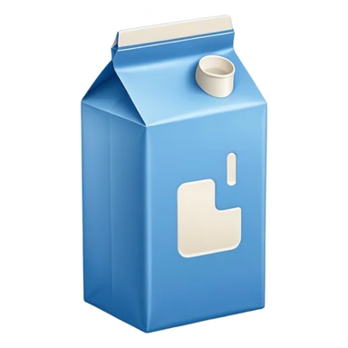 blue milk carton sticker