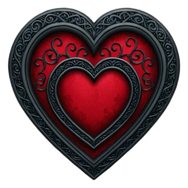 goth heart with a gothic arch sticker