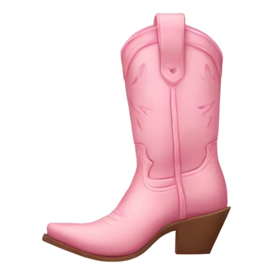 Pastel pink cowgirl boot sticker