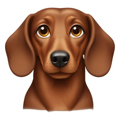 A Brown dachshund sticker