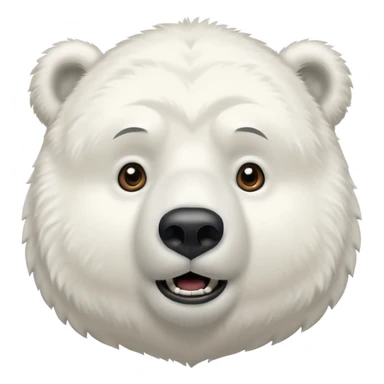 polar bear, chin support, suprise, half body sticker