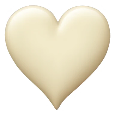 Cream heart sticker