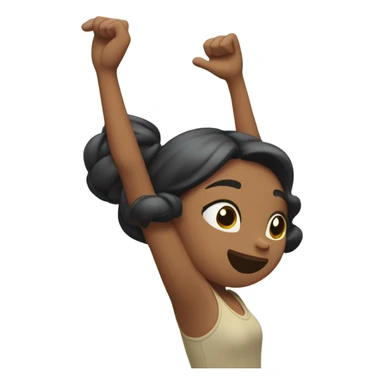 girl dabbing sticker