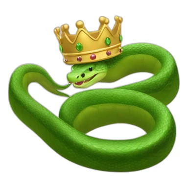 snake emoji with crown sticker