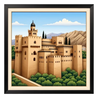 The alhambra of granada, spain  sticker