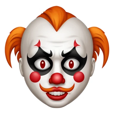 The simple Insane Clown Posse face makeup on a simple round emoji sticker