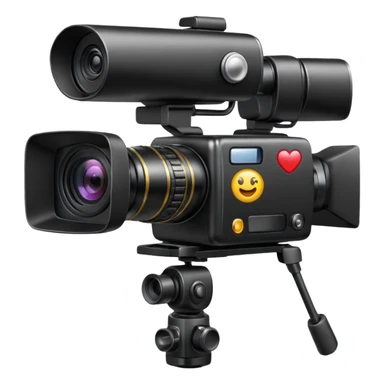 Video camera with elements 1-2 of others emoji sticker