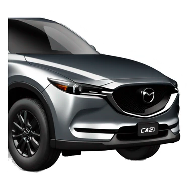 mazda cx5 2024 polymetal grey with black rims frontal close up sticker