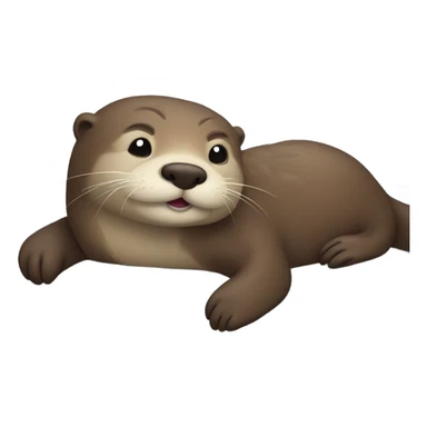 Otter in bed sticker