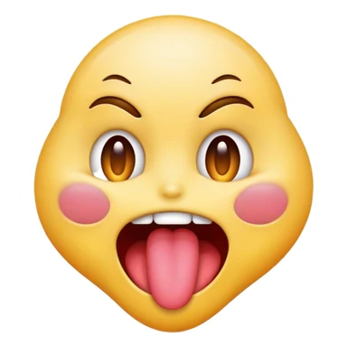 Freaky Moaning emoji with tongue out emoji sticker