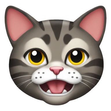 An angry gay cat sticker