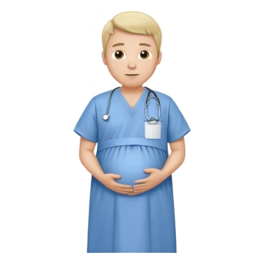 male pregnant sticker