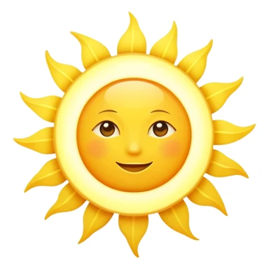 simple sun without face, just a yellow circle with rays sticker