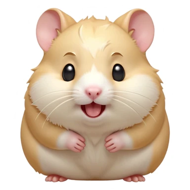 Cinematic Cute Yawning Cream Hamster Portrait Emoji, Head tilted slightly with a dramatic, wide-open yawn, showcasing a soft, pristine cream coat with tiny droopy ears, round dark eyes barely open in drowsy contentment, Simplified yet irresistibly adorable features, highly detailed, glowing with a soft, cozy glow, high shine, relaxed yet expressive, stylized with a touch of whimsy, bright and endearing, soft glowing outline, capturing the essence of a sleepy yet affectionate hamster, so drowsy it feels like it could stretch out of the screen and curl up for a nap! sticker