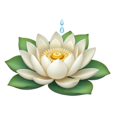 White lotus sticker