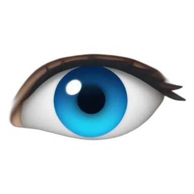 Blue heart in my eyes sticker