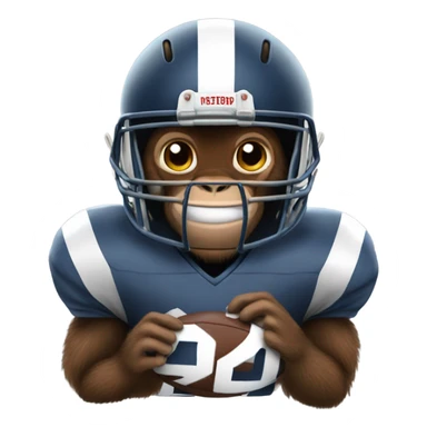 Monkey football sticker
