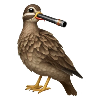 snipe bird smoking shisha sticker