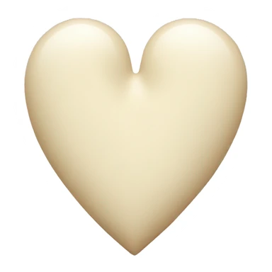 Large cream heart with dimension  sticker