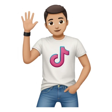 tiktok dance half body sticker
