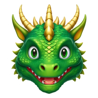 a majestic wise old dragon, emoji style sticker