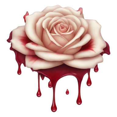 dark rose with blood dripping  sticker