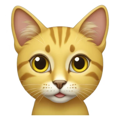 Yellow brazilian street cat sticker