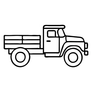 ZIL 130 truck, classic Russian military vehicle with distinctive cabin sticker