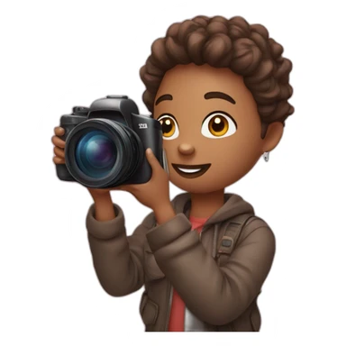 average instagram influencer with camera in hand  sticker