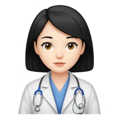 veterinaria cabello negro sticker