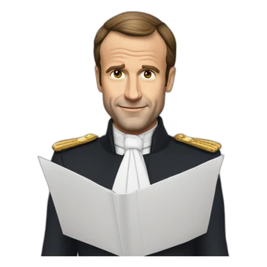 Macron qui fait un signe allemand sticker