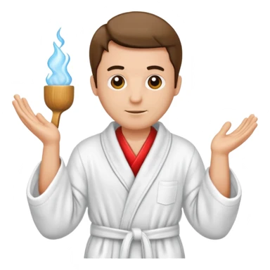 Create a man in bathrobe  sticker