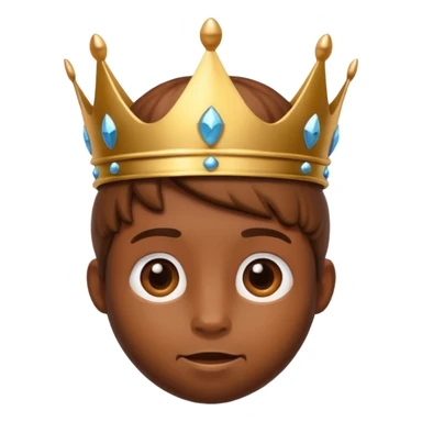 There is a hazelnut with a crown on his head sticker
