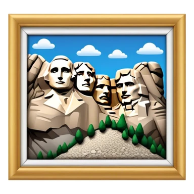 Cinematic Realistic Mount Rushmore Emoji sticker