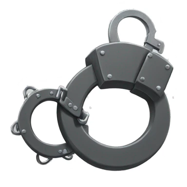 Fuzzy handcuffs sticker