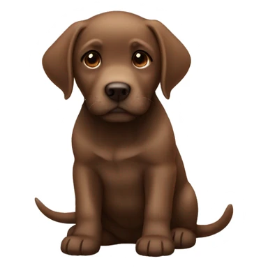 Cute brown labrador puppy sticker