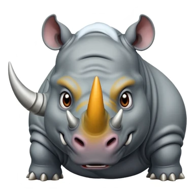 angry rhinoceros sticker