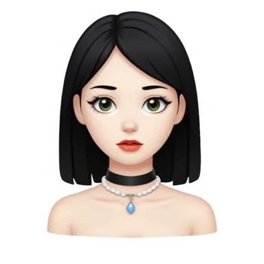 only goth black white choker , remove background  sticker