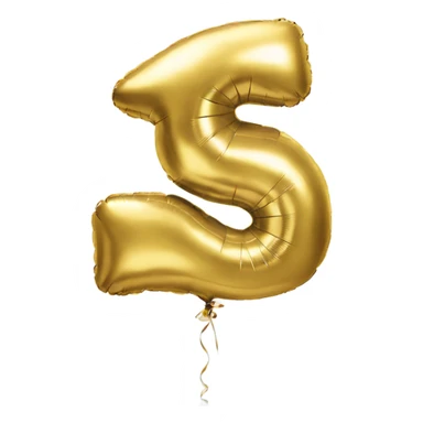 Gold balloon number 2525 sticker