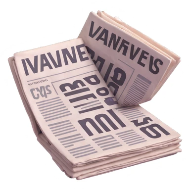 Vavinews logo with folded newspaper sticker